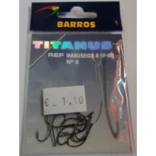 Anzois Barros Titanus Maruseigo R 1F-BN nº6 10 Pcs